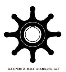 AN 3379 ANCOR Impeller Replaces Renault 48300008