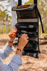 Medium Canvas Utility Roll, Hangable Camping Storage Organise for Toiletries, Kitchen Utensils, Tools & More - 400GSM Ripstop Canvas 60x24cm