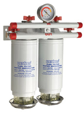 VETUS Water separator/fuel filter CE/ABYC, double, 10 micron, max. 176 gph (800 l/h) 75350VTEB