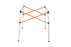 Wildtrak™ 70cm Camp Table, Foldable Frame & Tabletop, Tension Bars, Lightweight Coated Aluminum, Weight Rated 30kg, Carry Bag with Shoulder Strap