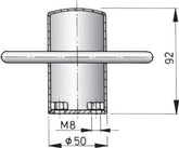 VETUS Bollard stainless steel (AISI 316) type Achilles 90, with bolt mounting ACHIL090B