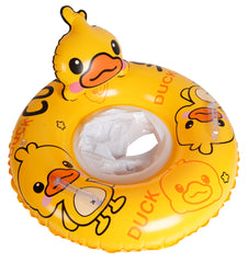 KIDS INFLATABLE SWIM RING WITH SEAT 56CM DUCK DESIGN