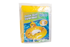 KIDS INFLATABLE SWIM RING WITH SEAT 56CM DUCK DESIGN