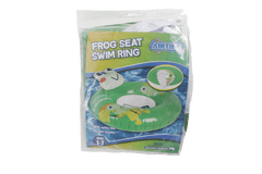 KIDS INFLATABLE SWIM RING WITH SEAT 56CM FROG DESIGN
