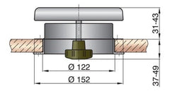 VETUS Mushroom ventilator type ATHOS 1 (incl. synthetic trim ring and mosquito screen) ATHOS1