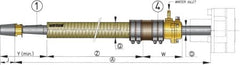 VETUS GRP stern tube with cutlass bearing, Ø 30 mm, 500 mm in length BG30/0500