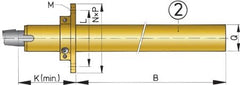 VETUS Bronze stern tube with cutlass bearing, Ø 30 mm, 500 mm in length BL30/500