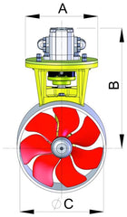 VETUS Hydraulic bow thruster 95 kgf incl. hydro motor 6,0 kW, for tunnel ? 185 mm BOW95HMD