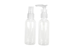 Travel Bottle Set with Pump and Spray, 2Piece