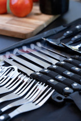 26 Piece Stainless Steel Cutlery and BBQ Set in Canvas Wrap with Handles