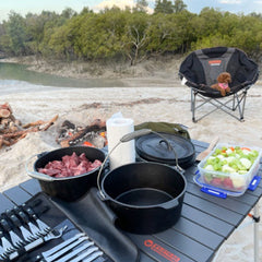 Wildtrak 2 Quart Heavy-duty Round Camp Oven with Lip and Handle, Pre-Seasoned