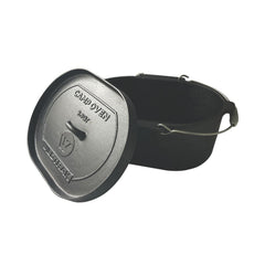 Wildtrak 9.5 Quart Cast-Iron Pre-Seasoned Oval Camp Oven with Lip and Handle