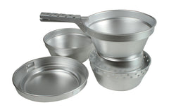 Aluminium Cook Set with Alcohol Burner 8 Piece Set