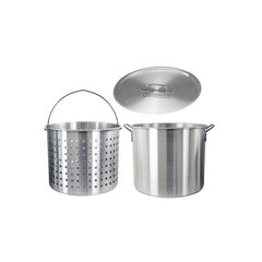 Wildtrak Aluminium Crab Cooker Stock Pot 40L with Basket, Handles, Lid and Strainer