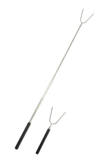 Wildtrak™ 86cm Twin Prong Extendable Campfire Fork with Handle - Cook Snags and Marshmallows