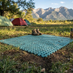 Wildtrak 4 Pack Interlocking Foam Floor Mats Non-Skid, Lightweight - Green 60x60cm