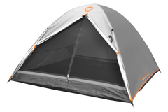 Wildtrak™ Tanami Series II 3P Dome Tent, Easy 1 Person Assemble, Heavy Duty Floor, Shock Corded Fibreglass & Steel Poles, Ultrafine Mesh, J Hook Connections, Airlite Vents, Silver Coated Waterproof Fly, Carry Bag with Handles