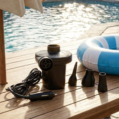 Wildtrak 12V Electic Air Pump with 3 Nozzles, Inflate and Deflate Function