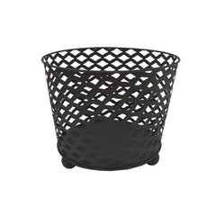 Ignite 38cm Black Steel Firepit/Planter/Wood Basket, Mesh Construction
