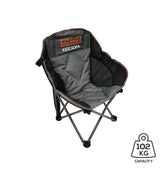 WILDTRAK™ KIDS Youth Extra Wide Sofa Camp Chair, Foldable, Cushioned, Easy Clean Fabric, Shoulder Strap, Weight Rated 102kg, Zippered Pocket for Bag Storage, Carry Bag with Shoulder Strap