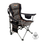 Heavy-duty camp chair with 250kg capacity - Wildtrak Leisure Australia