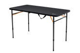 Bi-Fold Black Camp Table with Carry Handle 100x51x71cm