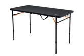 Bi-Fold Black Camp Table with Carry Handle 100x51x71cm