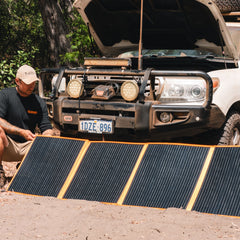 Wildtrak 160W Folding Solar Blanket A-Grade with ETFE Coating, Built in Stand, & Carry Bag