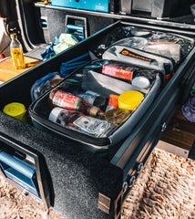 Medium Canvas Clear Top Storage Bag with Handles 35x20x10cm Heavy-Duty 400gsm Ripstop Canvas for 4WD & Camping