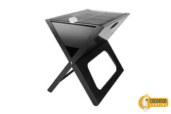 CockatooCamping™ Ironbuddy 50cm Folding Flat Firepit with Stainless Grill Includes Canvas Carry Bag with Handles