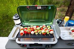 Coleman Eventemp 3-Burner Stove with Griddle and Built in Wind Guards, Stainless Steel Burners