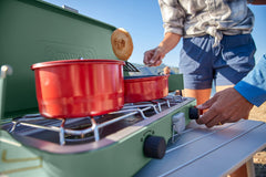 Coleman Cascade 222 2-Burner Portable Camping Stove with Wind Guards, 22000 BTUs