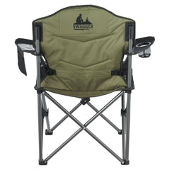 Coleman™ Quad Fold Swagger Chair, Extra Wide, Adjustable lumber support, Mobile Phone Holder, Drink Holder, Carry Bag, 250kg