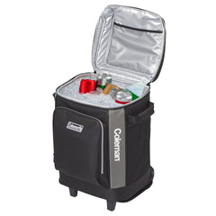 Coleman™ 42 Can Templock Insulation Zipped Pocket Wheeled Soft Cooler Bag with Retractable Towing Handle