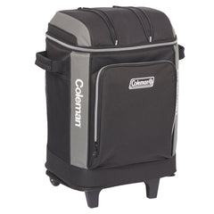 42 Can Templock Insulation Zipped Pocket Wheeled Soft Cooler Bag with Retractable Towing Handle