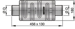 VETUS Exhaust muffler type MP90, for Ø 90 mm hose DEMPMP90
