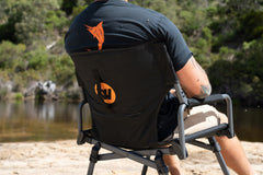 Wildtrak™ Telfer Compact Directors Chair, Folding Aluminium Frame, Lightweight, Weight Rated 120kg, Carry Bag with Shoulder Strap