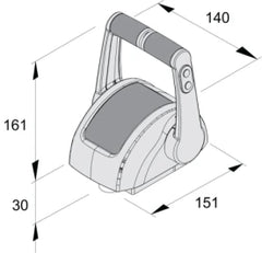 VETUS Control lever, stainless steel (AISI 316), for 2 engines, with trim control EC4HT2