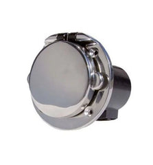 VETUS Shore power wall inlet, 16 A, IP56, flush mounted, polished stainless steel AISI316 EOSPW16S