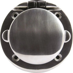 VETUS Schuko wall socket 16 A, IP56, flush mounted, polished stainless steel AISI316 EOW1RFS