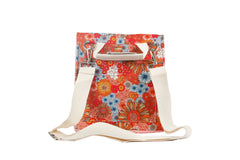 Retro Summer Insulated Lunch Bag, Removable Shoulder Strap, Metal Buckle