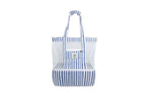 Mediterranean 2 in 1 Insulated Beach Cooler Bag, 2 Compartments, Mesh Top, Zipped Pocket