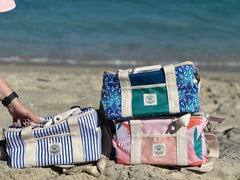 Mediterranean 15 Can Deluxe Cooler Bag, Insulated Lining, Removable Shoulder Strap, Storage Pocket