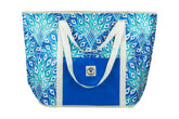 Peacock Paradise Jumbo Shopping Tote Beach Bag, Dual Handle, Waterproof & Lightweight