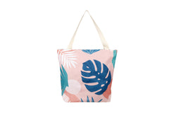Blush Palm Beach Shopping Bag, Inner Pocket, Carry Handles