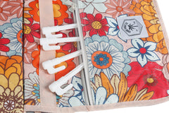 Good Vibes™ 2x2m Premium Picnic Mat Blanket, Waterproof Base, Carry Strap, Storage Pocket, 4 Ground Pegs - Retro Summer