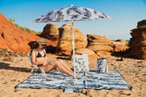 Good Vibes™ 1.6m Beach Umbrella with Carry Bag, Shoulder Strap - Sorrento