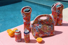 Retro Summer Neoprene Single Bottle Holder Bag