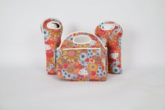 Retro Summer Neoprene Lunch Bag with Shoulder Strap