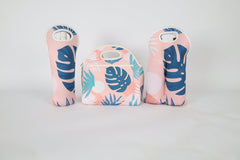 Blush Palm Neoprene Lunch Bag with Shoulder Strap